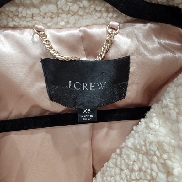 J Crew Natural Cream Teddy Sherpa Jacket XS - Picture 5 of 11
